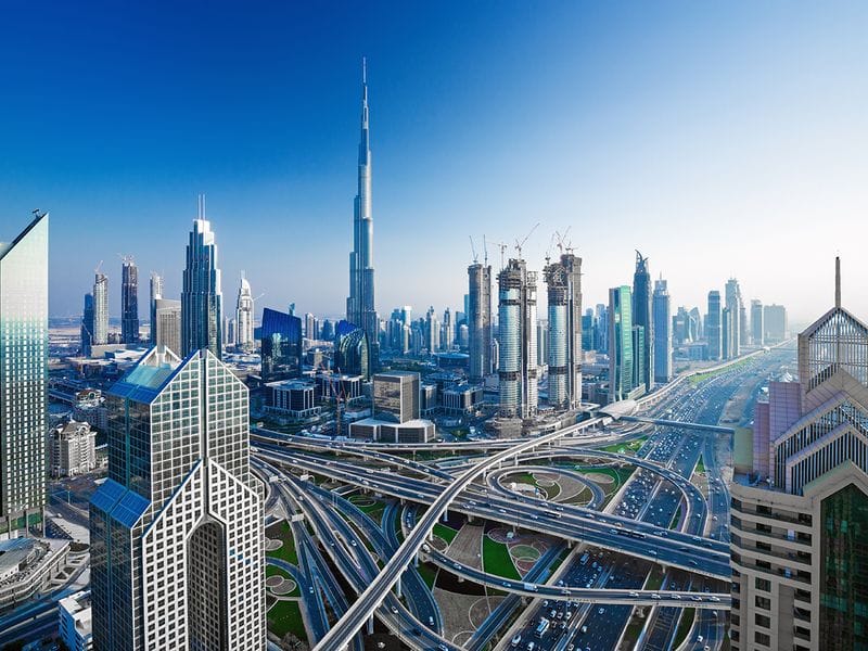 Dubai skyline, Burj Khalifa, Downtown Dubai