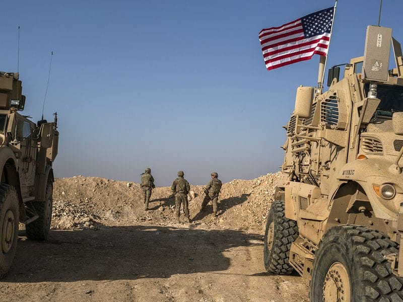 US Special Forces troops near Manbij, Syria, in a file photo. 