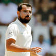 India's bowler Mohammed Shami, watches his delivery against South Africa's batsman Aiden Markram, during the first day of the second cricket test match between South Africa and India at Centurion Park in Pretoria, South Africa.