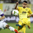 Caio Canedo Correa (right) of Al Wasl in action during the Football Match of Arabian Gulf League at Al Wasl Club Stadium
