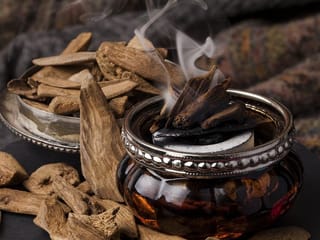 Oud, a prized resin of the Middle East, is an essential aspect of Arabian perfumeries.
