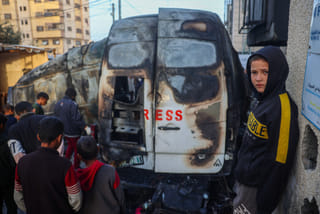 Palestinian TV says Israeli strike kills 5 journalists in Gaza