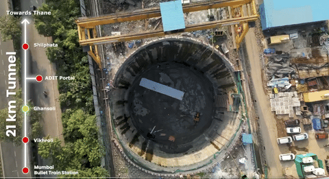 Tunnel work in progress on the Mumbai-Ahmedabad bullet train project. It will connect two of India’s most bustling cities.