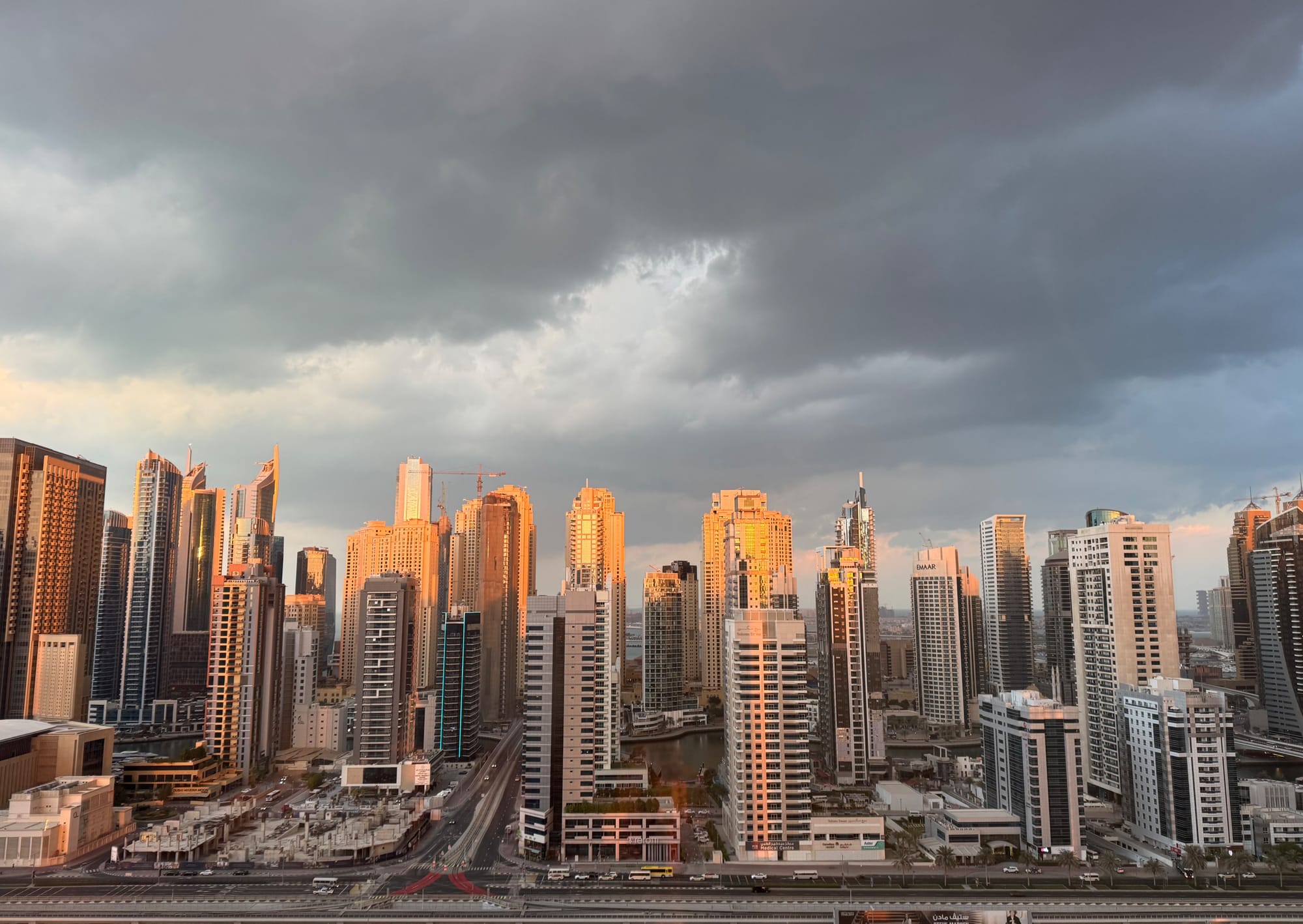 The NCM reported light to moderate rains over parts of Dubai