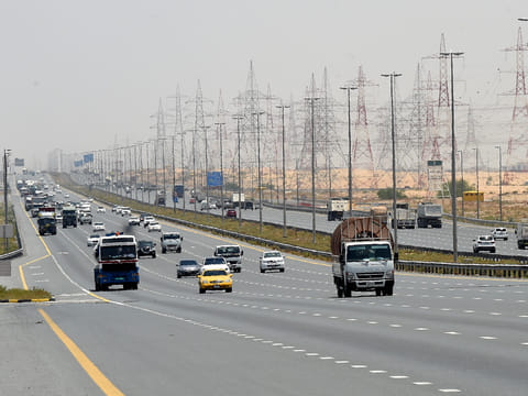 Emirates Road towards Dubai 
Photo Devadasan
