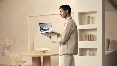 Zenbook A14 is equipped with built-in AI, leveraging Windows Copilot and innovative features like ASUS StoryCube and AI Noise Cancellation for enhanced productivity