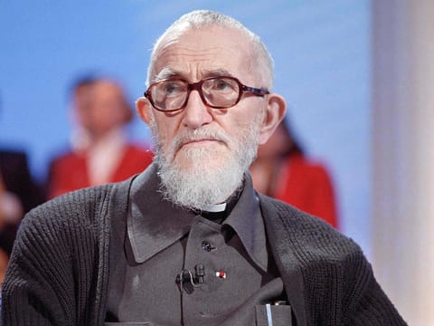 French Catholic priest Abbe Pierre 