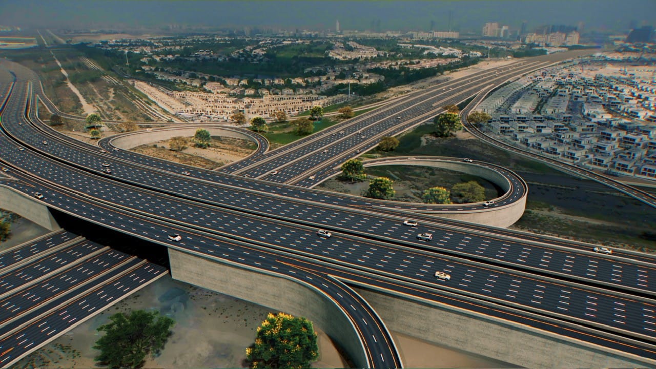 AL Fay Street Development Project extends from its intersection with Sheikh Mohammed bin Zayed Road, passes through Sheikh Zayed bin Hamdan Al Nahyan Street, and continues to Emirates Road.
