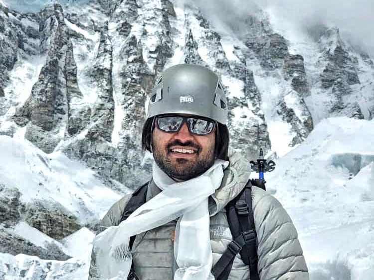 Asad Ali Memon during his expedition to climb the coldest mountain in the world