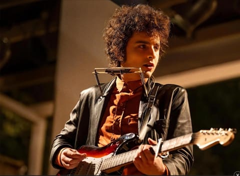 Timothée Chalamet as Bob Dylan in ‘A Complete Unknown’
