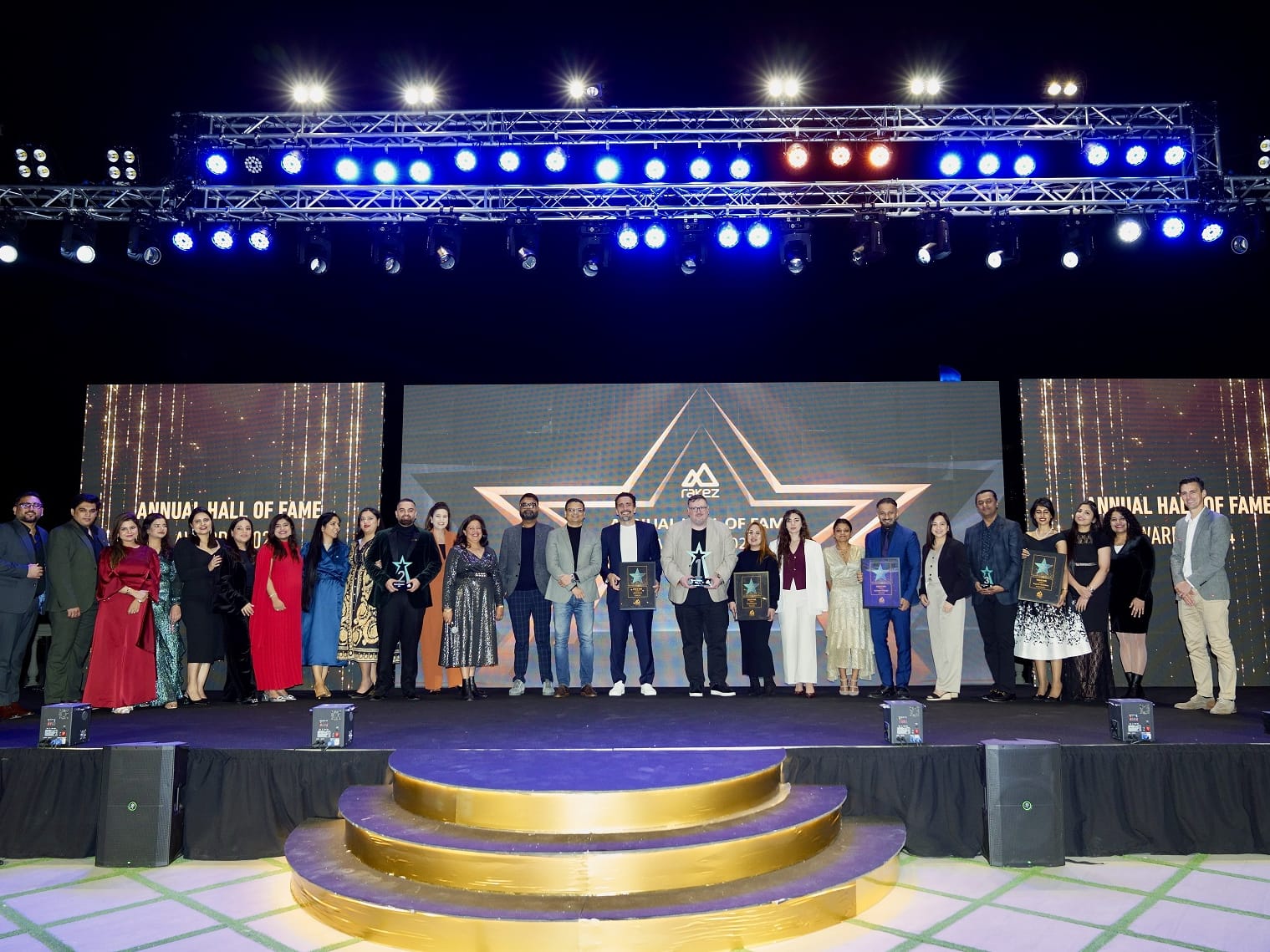 RAKEZ team with awardees at the Hall of Fame event 