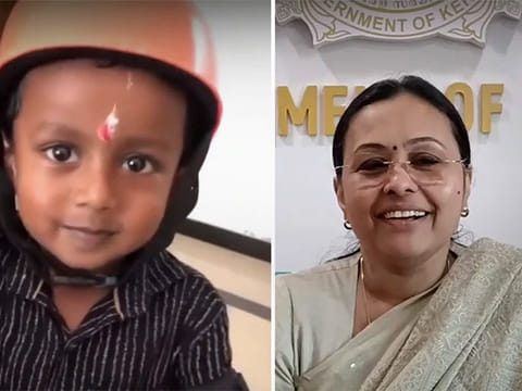 Screengrab of Video shared by minister Veena George
