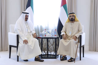 Mohammed bin Rashid meets with Kuwait’s Prime Minister at WGS