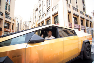 Look: Indian expat wins gold-plated Tesla Cybertruck in Dubai
