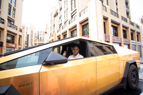 Indian expat Someswararao Mungi emerges as the winner of the region’s first 24K gold-plated Tesla Cybertruck