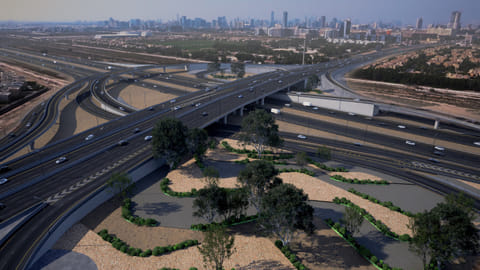 The project also includes upgrading the intersection of Al Qudra Street with Sheikh Zayed bin Hamdan Al Nahyan Street by constructing a 700-metre bridge with seven lanes in both directions