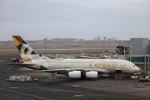 The airline urged customers to check the status of their flight on its website.