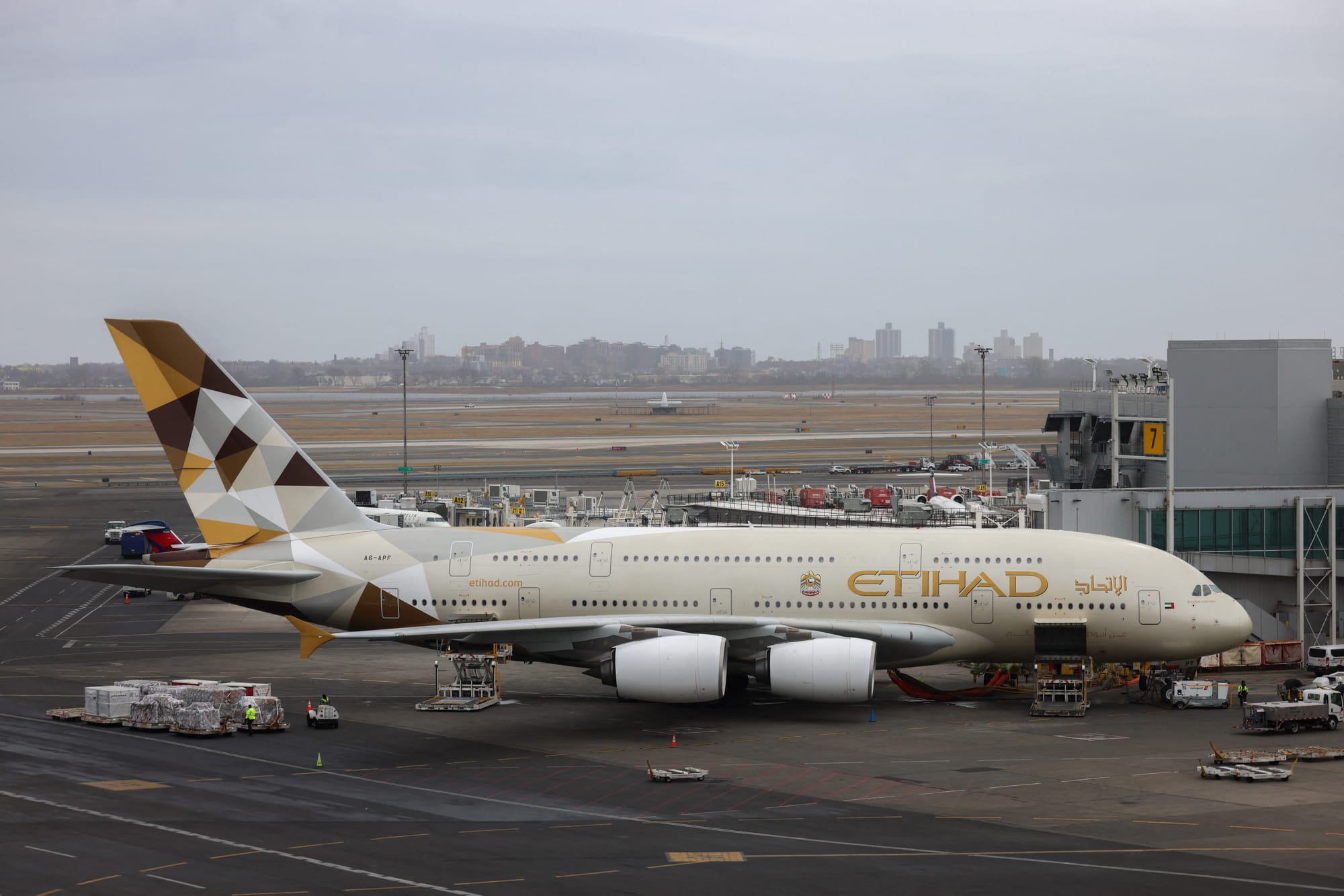 The airline urged customers to check the status of their flight on its website.