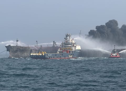 Vessels collide off Coast of Humber Estuary, off the UK’s east coast.