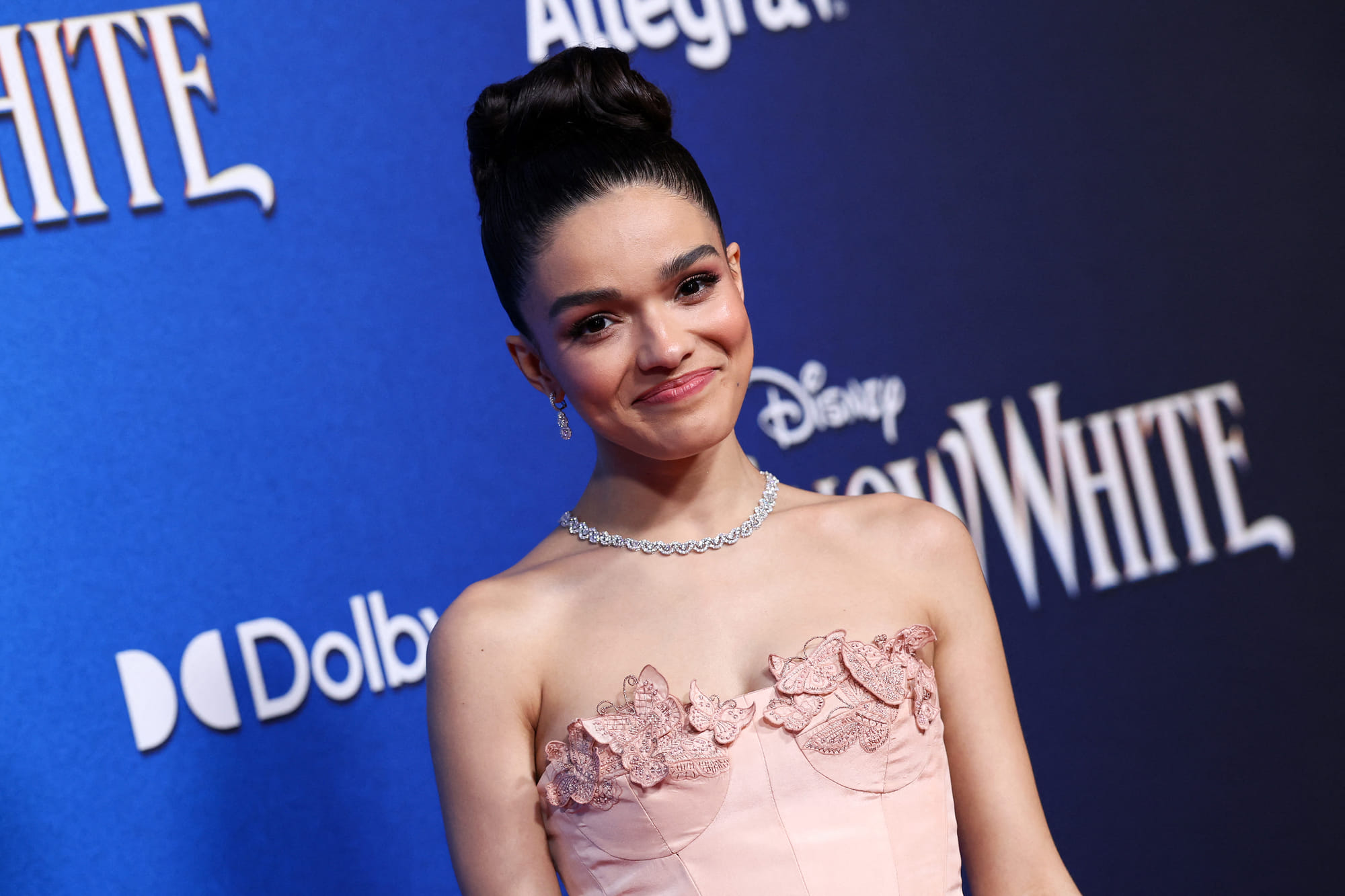 US actress Rachel Zegler attends the world premiere of Disney's "Snow White" at the El Capitan theatre in Los Angeles, March 15, 2025.