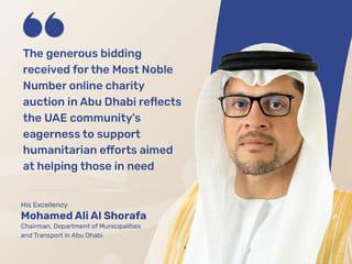 Dh83.784m raised in Abu Dhabi’s ‘Most Noble Number’ online auction to support healthcare of the poor