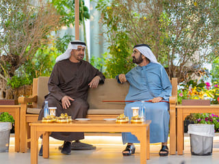 UAE President meets with Mohammed bin Rashid at Al Marmoom in Dubai
