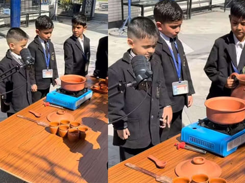 A heartwarming video of a group of kindergarten students in Jammu and Kashmir preparing tea has taken the internet by storm, melting the hearts of viewers worldwide. 