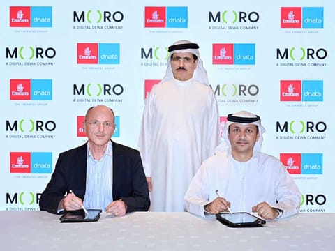 The agreement was signed in the presence of Saeed Mohammed Al Tayer, MD & CEO of Dubai Electricity and Water Authority (DEWA) by Michael Doersam, the Emirates Group’s Chief Financial & Group Services Officer and Eng. Marwan Bin Haidar, Vice Chairman & Group CEO of Digital DEWA.