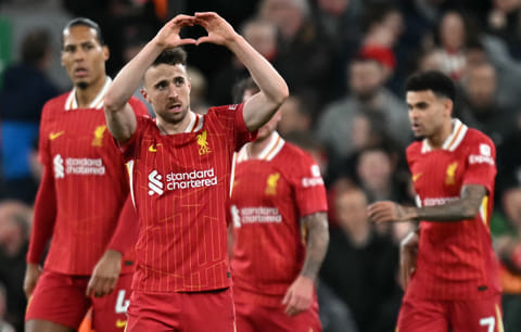 Diogo Jota celebrates scoring the opening goal