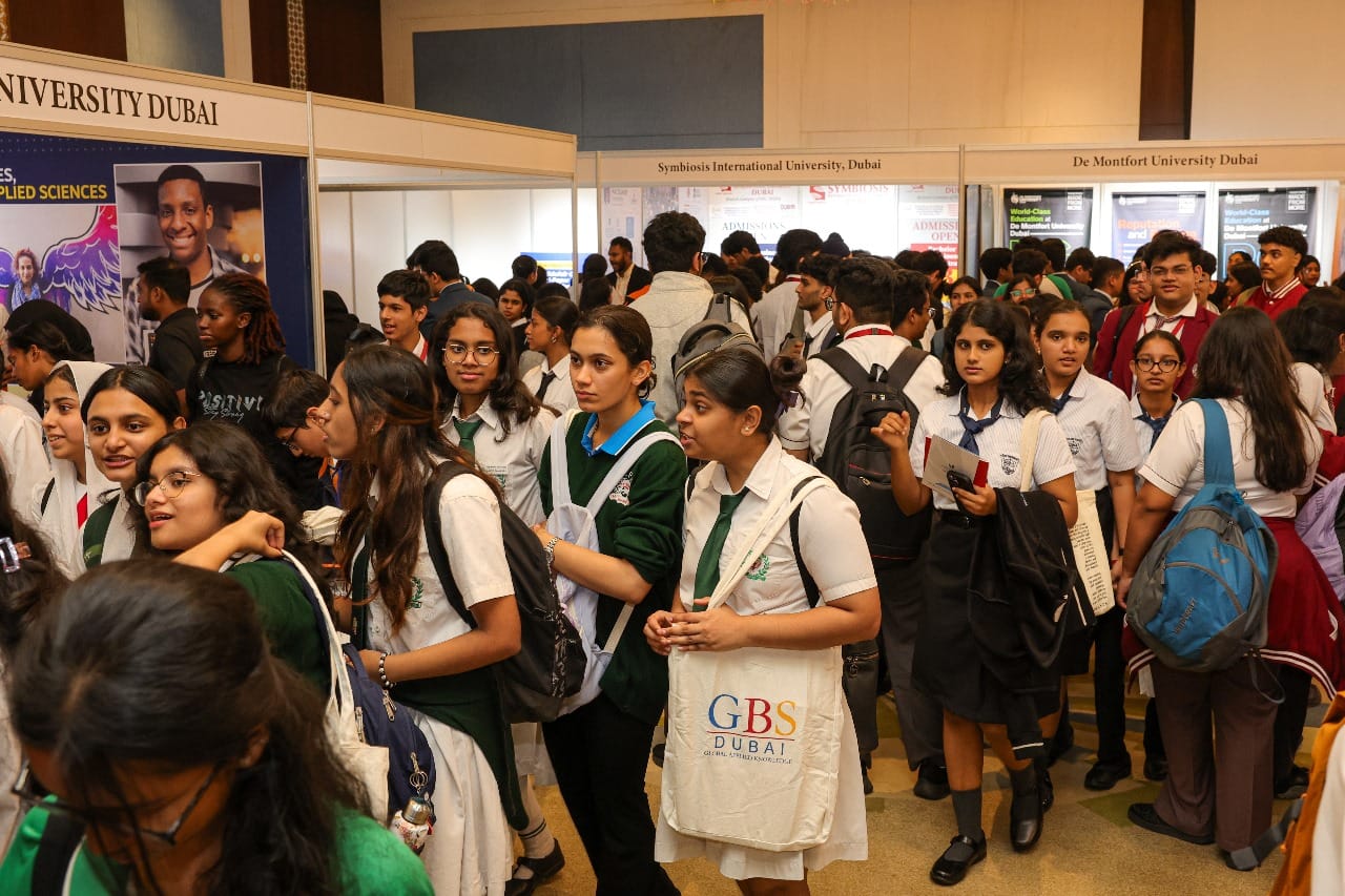 Students from various UAE schools exploring courses at the Edufair's October edition 