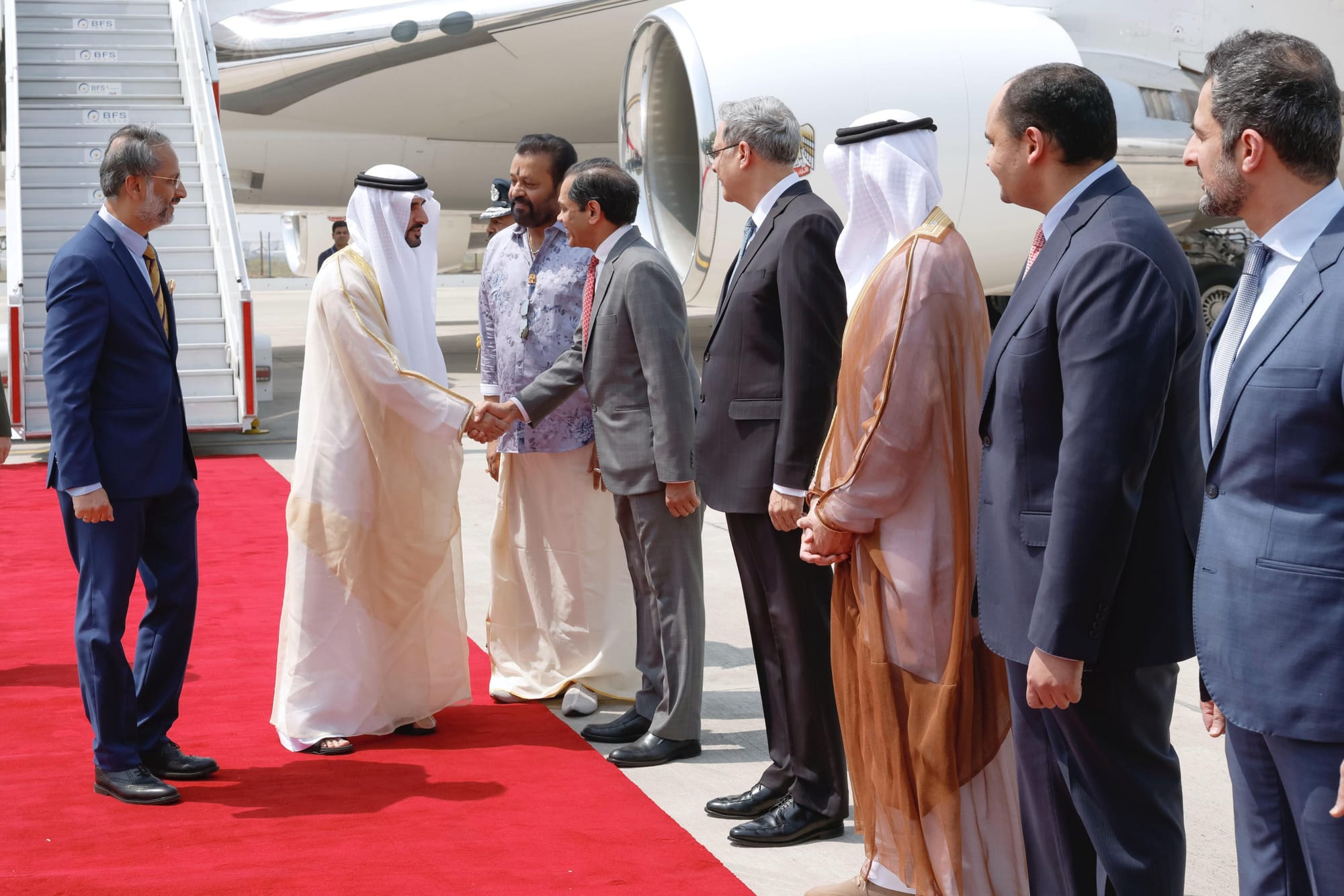 Sheikh Hamdan bin Mohammed received by Indian top officials during his official visit to India on Tuesday