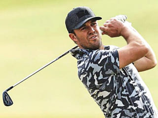 What is South African cricket legend AB de Villiers doing at Augusta?