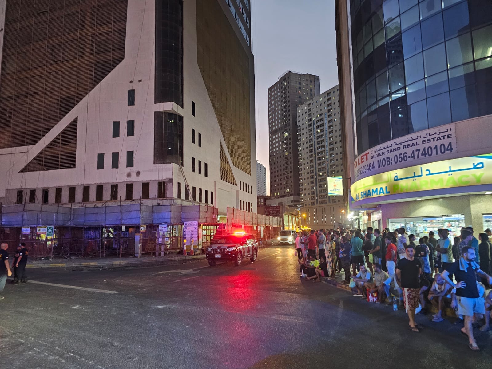 The building, comprising 42 residential floors and nine parking levels, became engulfed in flames.