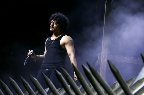 Hanumankind performs at the Mojave Tent during the 2025 Coachella Valley Music and Arts Festival at Empire Polo Club on April 12, 2025 in Indio, California.