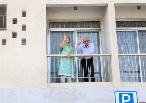 Muzavor Mohamed Sadiq and his wife Rukaiyabi Muzavor bid farewell to their first floor apartment in Al Shaab Colony in Deira, where they lived for 48 years. 