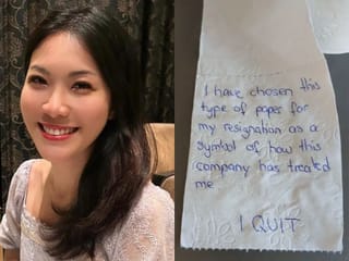 Toilet paper resignation letter shared by Singapore director goes viral