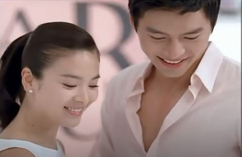 Hyun Bin and Son Hye-kyo in an old ad