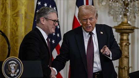British Prime Minister Keir Starmer US President Donald Trump.