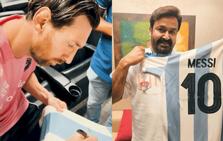 Mohanlal gets jersey signed by ‘the legend’ Lionel Messi: ‘My heart skipped a beat’