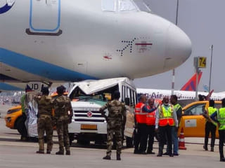 Tempo traveller hits IndiGo plane at Bengaluru airport