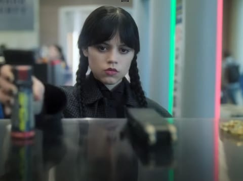 Jenna Ortega returns as the gloomy Wednesday in the titular Netflix series.