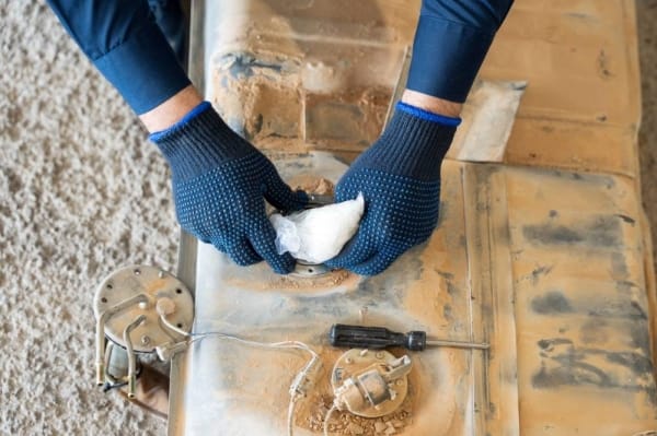 Foiled bid to smuggle 17.6kg of meth via Empty Quarter border.
