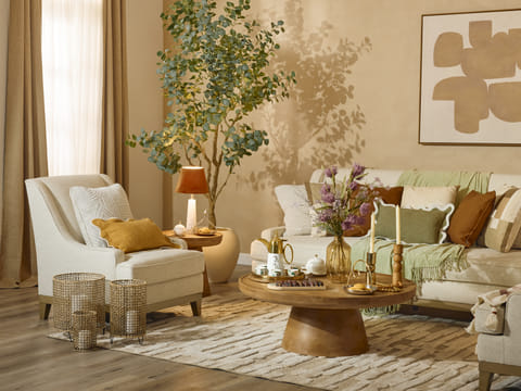 Whispering luxury, the Homes r Us way, where warm metals meet modern calm