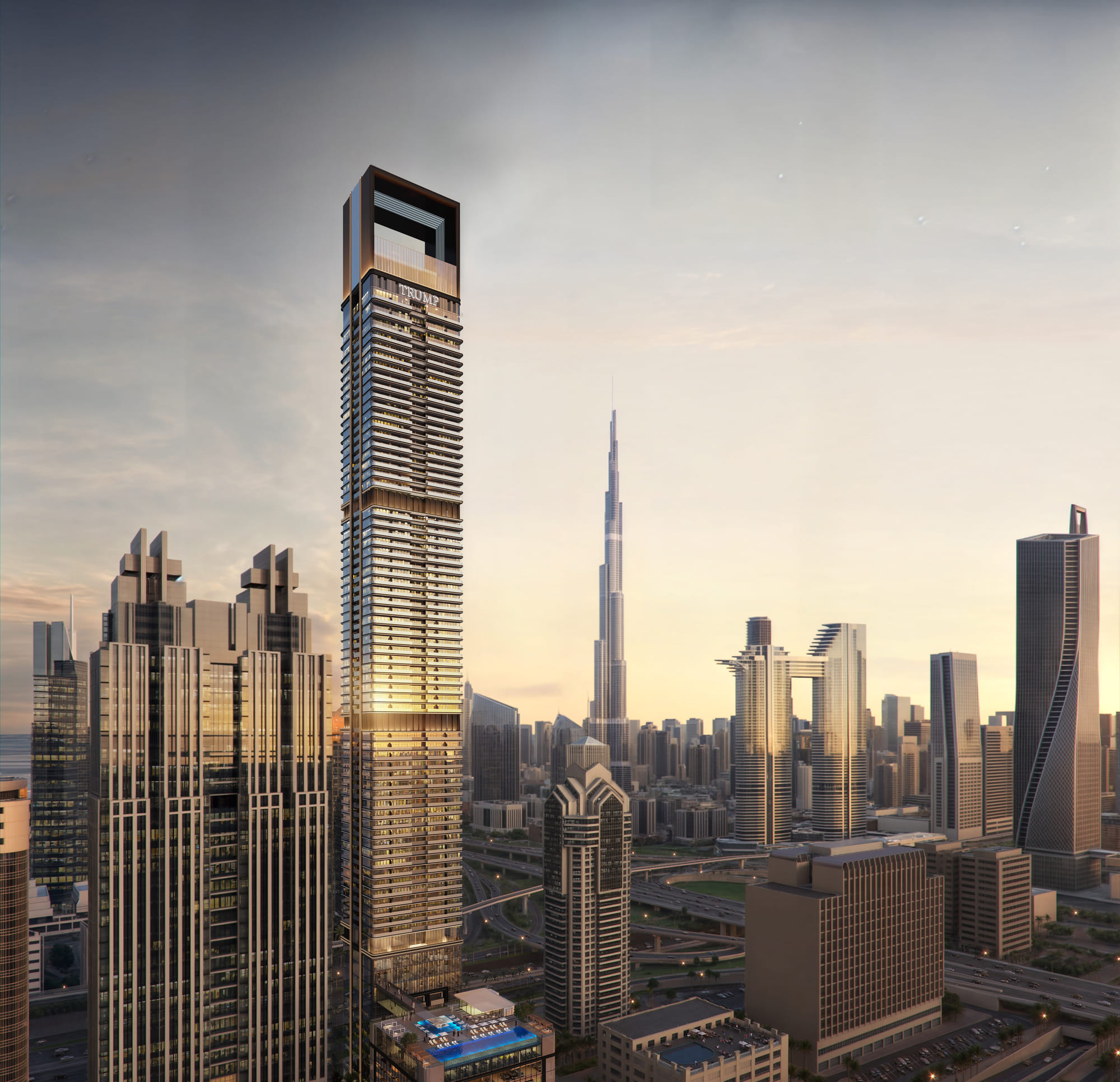 Dar Global will be building the 8-floor landmark tower. This continues the alliance it has had with Trump Organization in Jeddah and Oman.