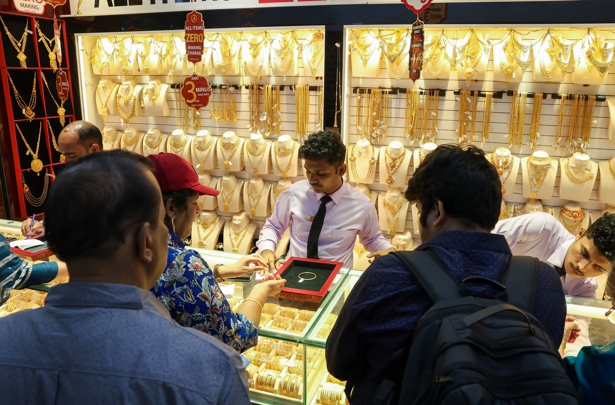 Stock Gold   Shoppers at gold souq in Deira. 