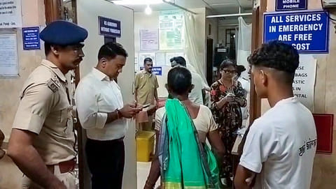 Goa Chief Minister Pramod Sawant visits Goa Medical College, where those injured in the Shrigao stampede are undergoing treatment, in Panaji on Saturday.  