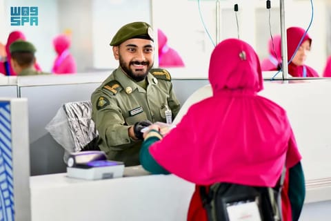 Chinese pilgrims arrive in Prince Mohammed bin Abdulaziz airport in Medina.  