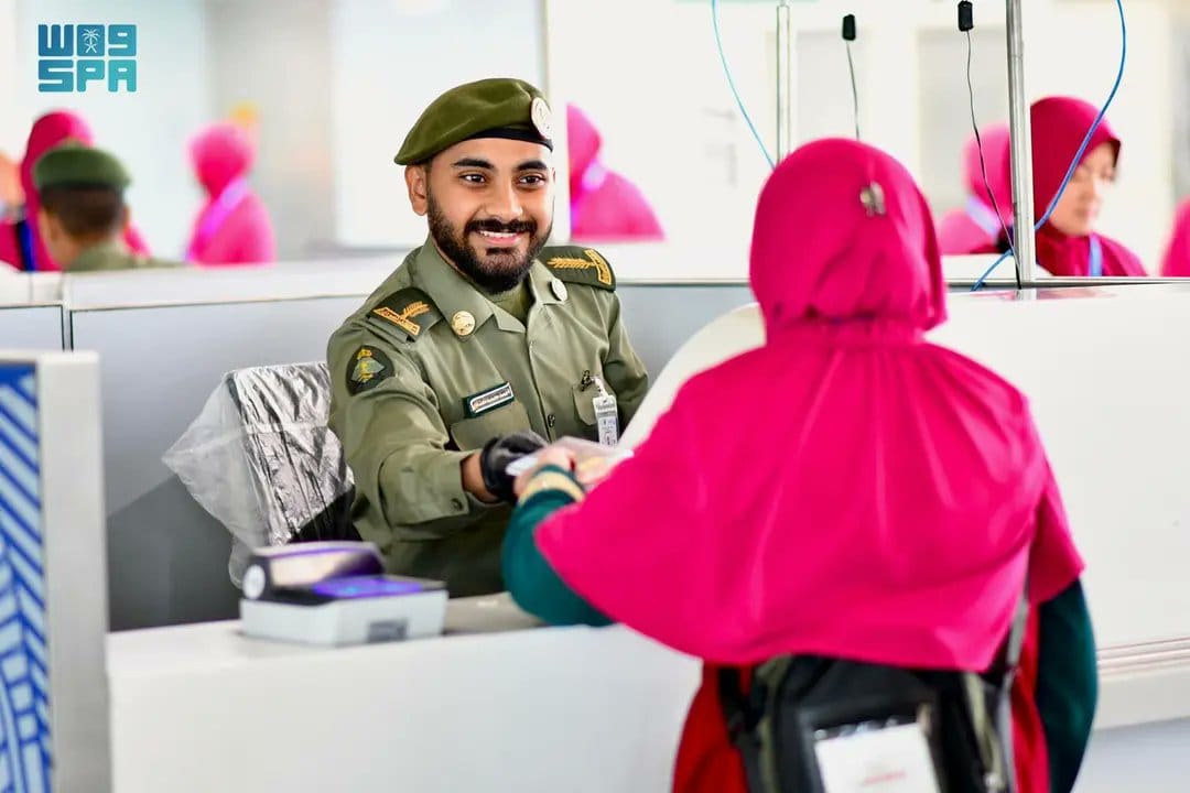 Chinese pilgrims arrive in Prince Mohammed bin Abdulaziz airport in Medina.  