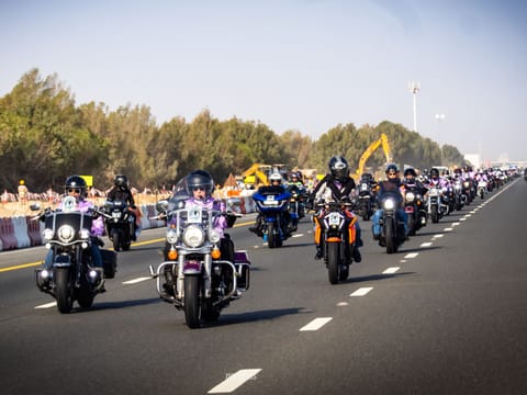 Watch UAE women rev up the streets to celebrate International Female Ride Day