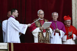 New Pope Leo XIV greets crowd in St Peter's Square